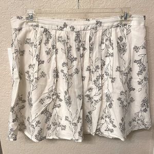 Old Navy, cream color, with black floral print